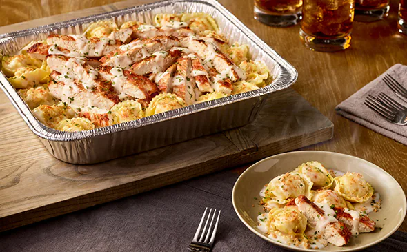 Chicken Tortelloni Alfredo (serves 4 – 6 )

