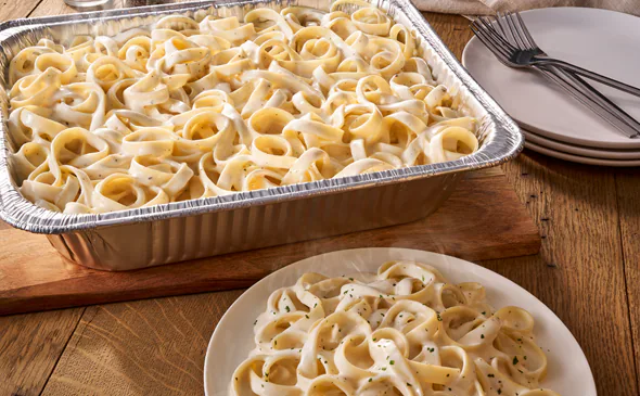 Fettuccine Alfredo (Serves 4 – 6)

