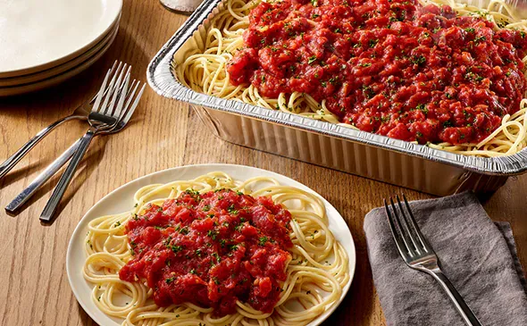Spaghetti with Marinara Sauce (Serves 4 – 6)

